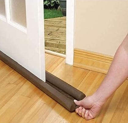 SmartCam Door Bottom Sealing Strip Under Door Fabric Twin Draft Guard Cover Stop Light Dust Cool Air Escape Protector Draft Home Bedroom Sound Proof Noise Reduction Door EVA Draft Stopper | Pack Of 1