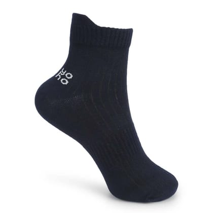 Solid Ankle Socks-Navy