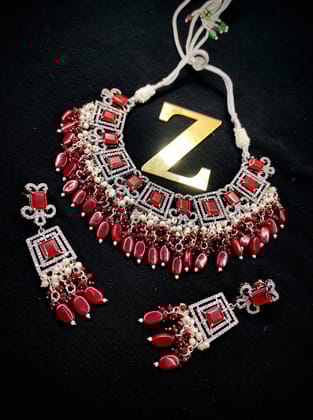 ZEVAR | Premium Quality AD Stone Kundan Necklace