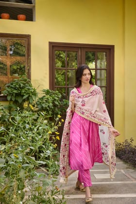 Azza Cotton Leheriya Suit Set-S
