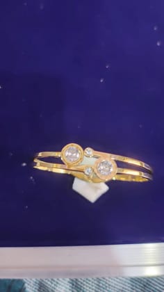Fashion Gold Plated Stainless Steel Openable Crystal Bracelet | Cuff Bangle||