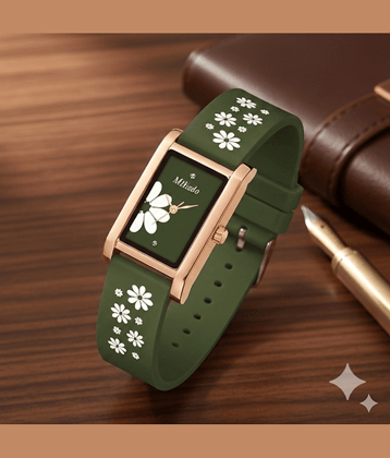 Mikado Green Silicon Analog Womens Watch