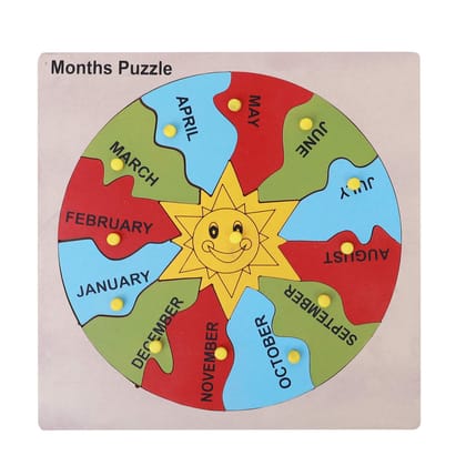 Wooden Puzzle of Months for Toddlers