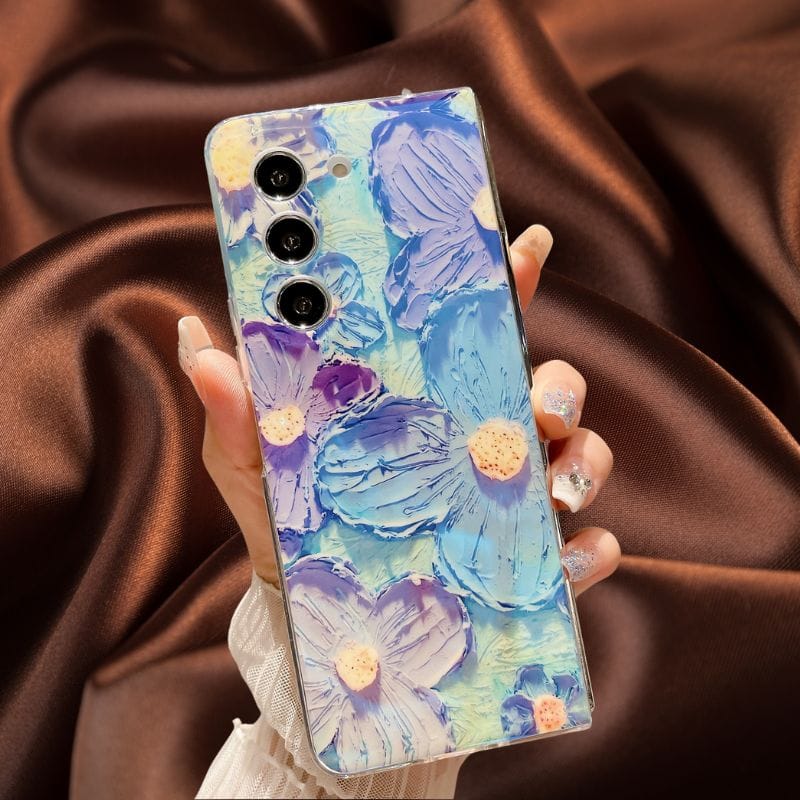 Cute Floral Glossy Cover-Samsung Galaxy Z Fold 3