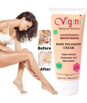 Vigini Skin Body Whitening Polishing Sunscreen Cream Lightening Kozicare Glow D Tan Goree Under Arms Face Serum SPF 30 100 g