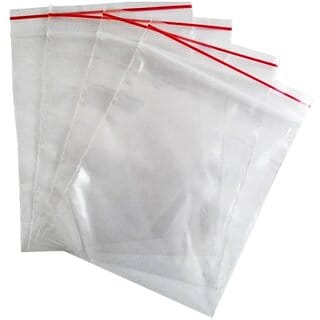 (Pack of 100) Transparent Plastic Zip Lock Packing Storage Pouch Bags - 2x3 Inch