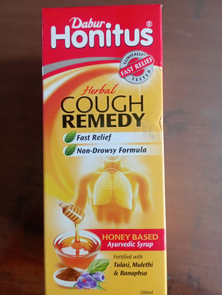 Dabur honitus herbal cough remedy honey based ayurvedic syrup