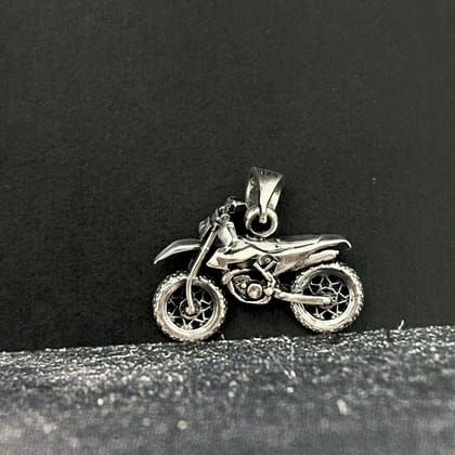 Motorcycle Silver 925 Men's Pendant