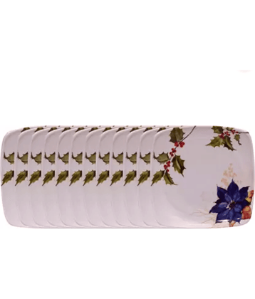 Carnival 12 Pcs Melamine Multi Color Half Plate