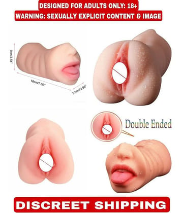2IN1 Male Masturbator With Mouth And Vagina On Different Sides Sex Toy For Men By Knightriders