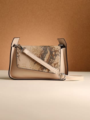 The Coilmark Asymmetric Hand Bag - Ecru Beige-Hand Bag