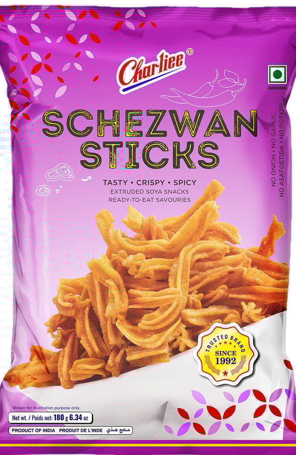 Charliee Schezwan Sticks, 170 gm (1331)