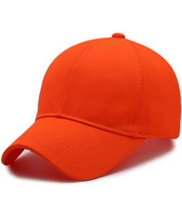 Alamos Pack of 1 Cotton Men's Cap ( Orange )