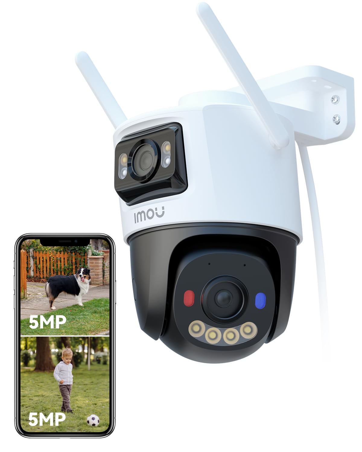 Imou 5MP+5MP Dual Lens CCTV Camera Home Outdoor, Pan-Tilt Wi-Fi Camera