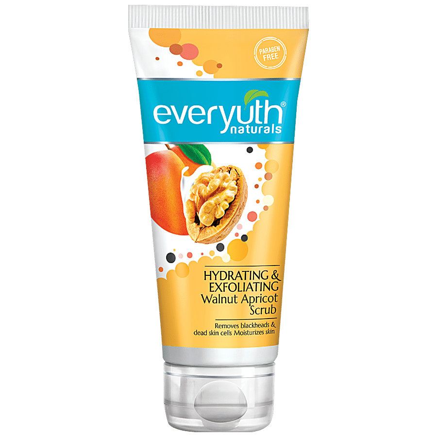 Everyuth Naturals Hydrating & Exfoliating Walnut Apricot Scrub, 100 G Tube