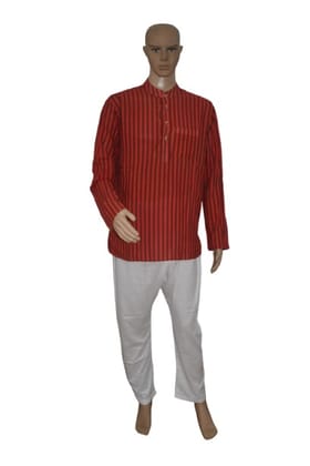 Cotton Green Full Sleeve Short Kurta 40 Size