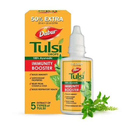 Dabur Tulsi Drops 20 ml (Get Extra 10 ml)