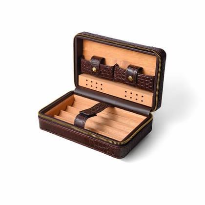 Voyager Cigar Case Burgundy-BURGUNDY