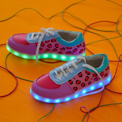 Light Me Up Sneakers - Ankle (Leopard Edition)-36