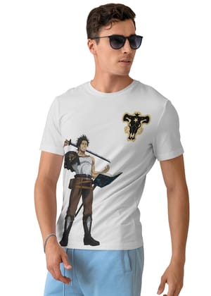 Captain Yami Half Sleeve T-Shirt-White / S