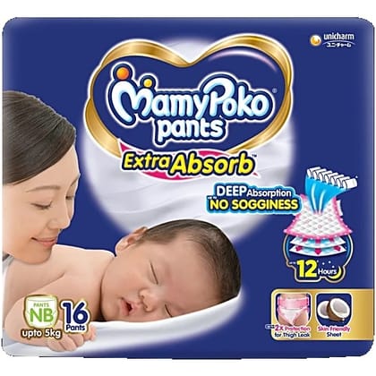 Mamypoko Pants Extra Absorb NB, 16 pcs