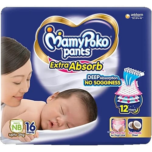 Mamypoko Pants Extra Absorb NB, 16 pcs