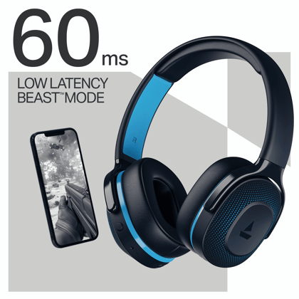 boAt Rockerz 413 | Wireless Headphones with 40mm Drivers, BEAST Mode, ENx Tech & 60H Playback boAt Rockerz 413 | Wireless Headphones with 40mm Drivers, BEAST Mode, ENx Tech & 60H Playback - Ash Grey