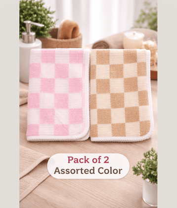 Satisfyn Pack of 2 Microfibre 351-400 -GSM Hand Towel ( Multicolor )