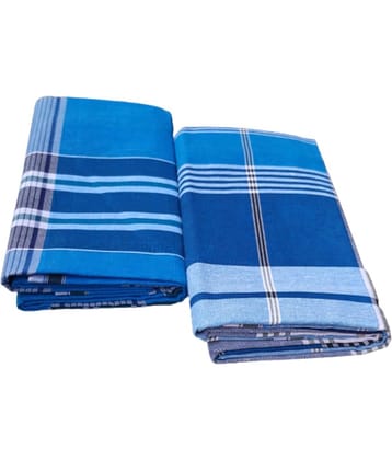 VUNNAVA Polyester Men's Lungi Multicolor ( Pack of 2 )