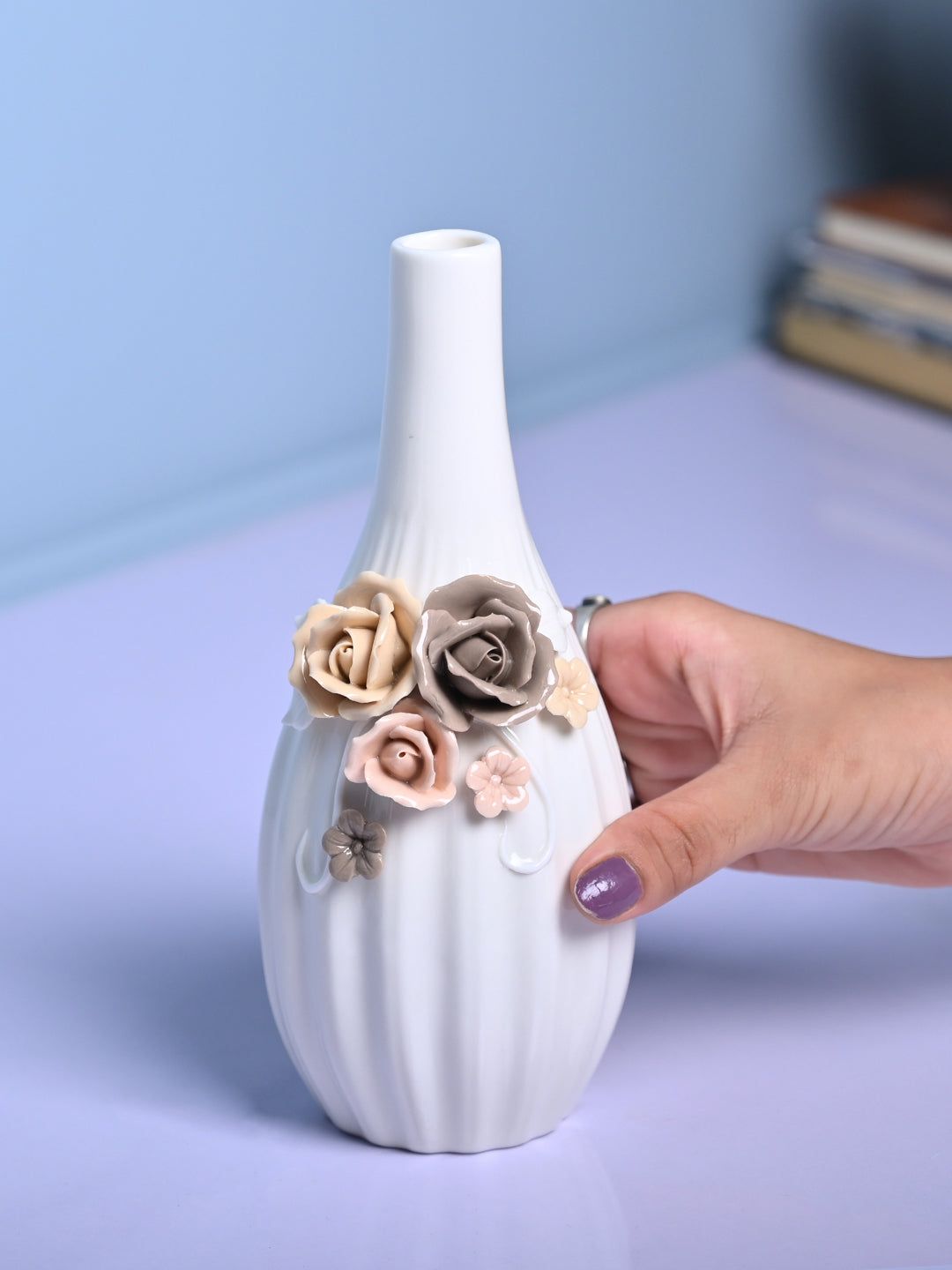 Timeless Beauty - White Cylindrical Vase