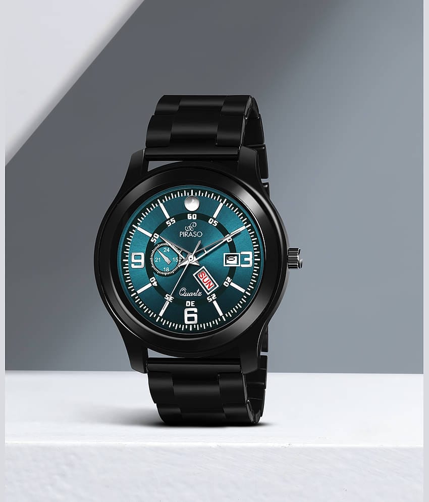 PIRASO Black Stainless Steel Analog Men's Watch