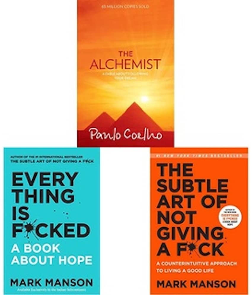 The Alchemist by + Everything Is F*Cked + The Subtle Art Of Not Giving A F*Ck by Mark Manson, Paulo Coelho (Set of 3)