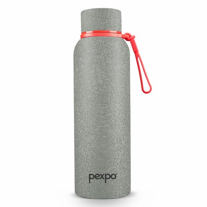 Pexpo 24 Hrs Hot & Cold Stainless Steel ISI Certified Flask, 700 ml, Grey, Bravo | Thermosteel Bottle | Double Wall | Durable | Home | School | Office | Traveling | Hiking | Vacuum Insulated Bottle