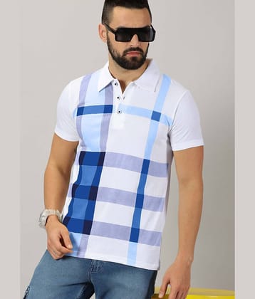 AUSK Pack of 1 Cotton Blend Regular Fit Checks Half Sleeves Men's Polo T Shirt ( Multicolor )
