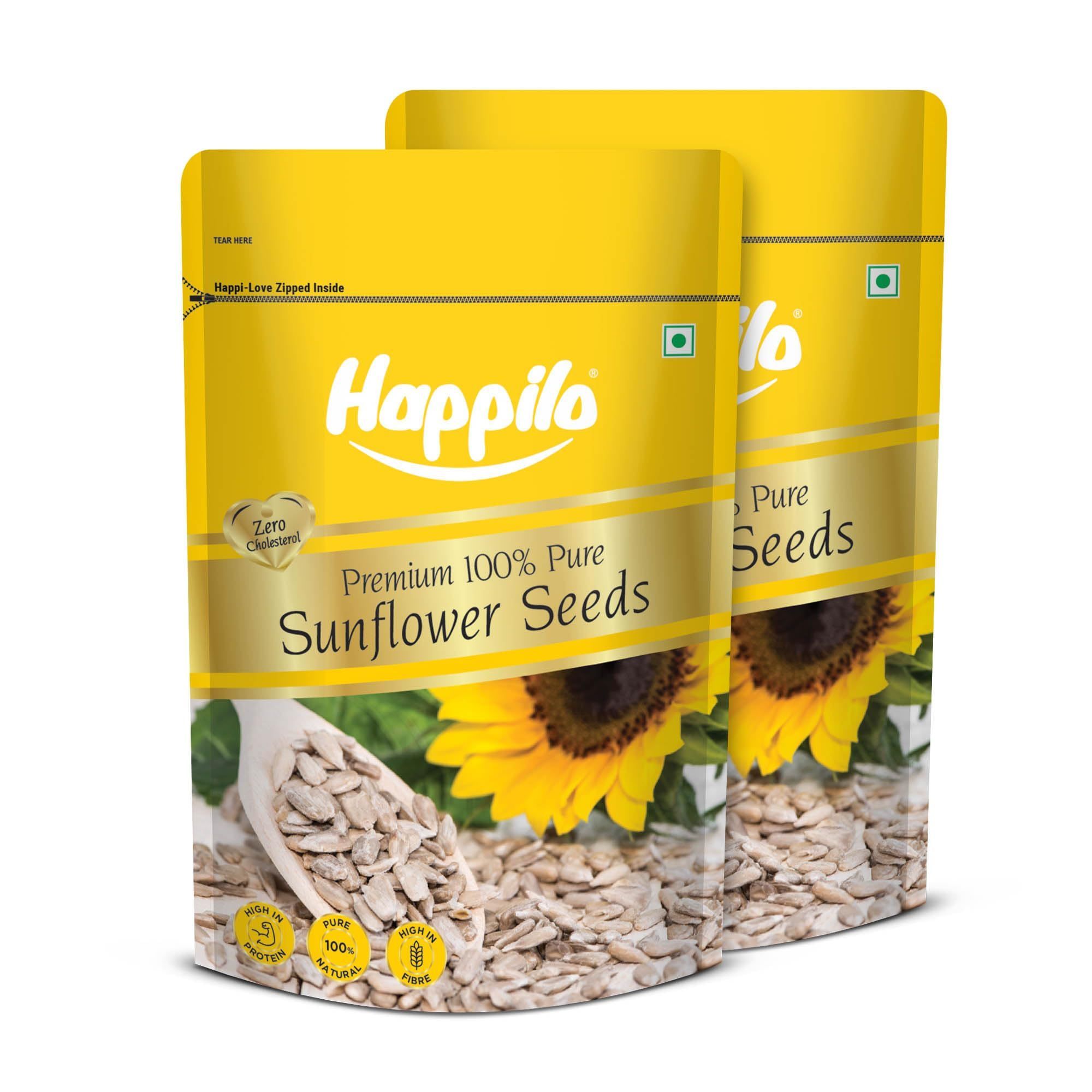 Happilo Premium Raw Sunflower seeds (No shells) 250g (Pack of 2)