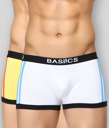 BASIICS By La Intimo Pack of 2 Cotton Blend Trunks For Men's ( Multicolor )