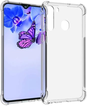 PLUGTECH TPU Ultra Hybrid Clear Camera Protection Back Cover Case for Samsung A21 Imported