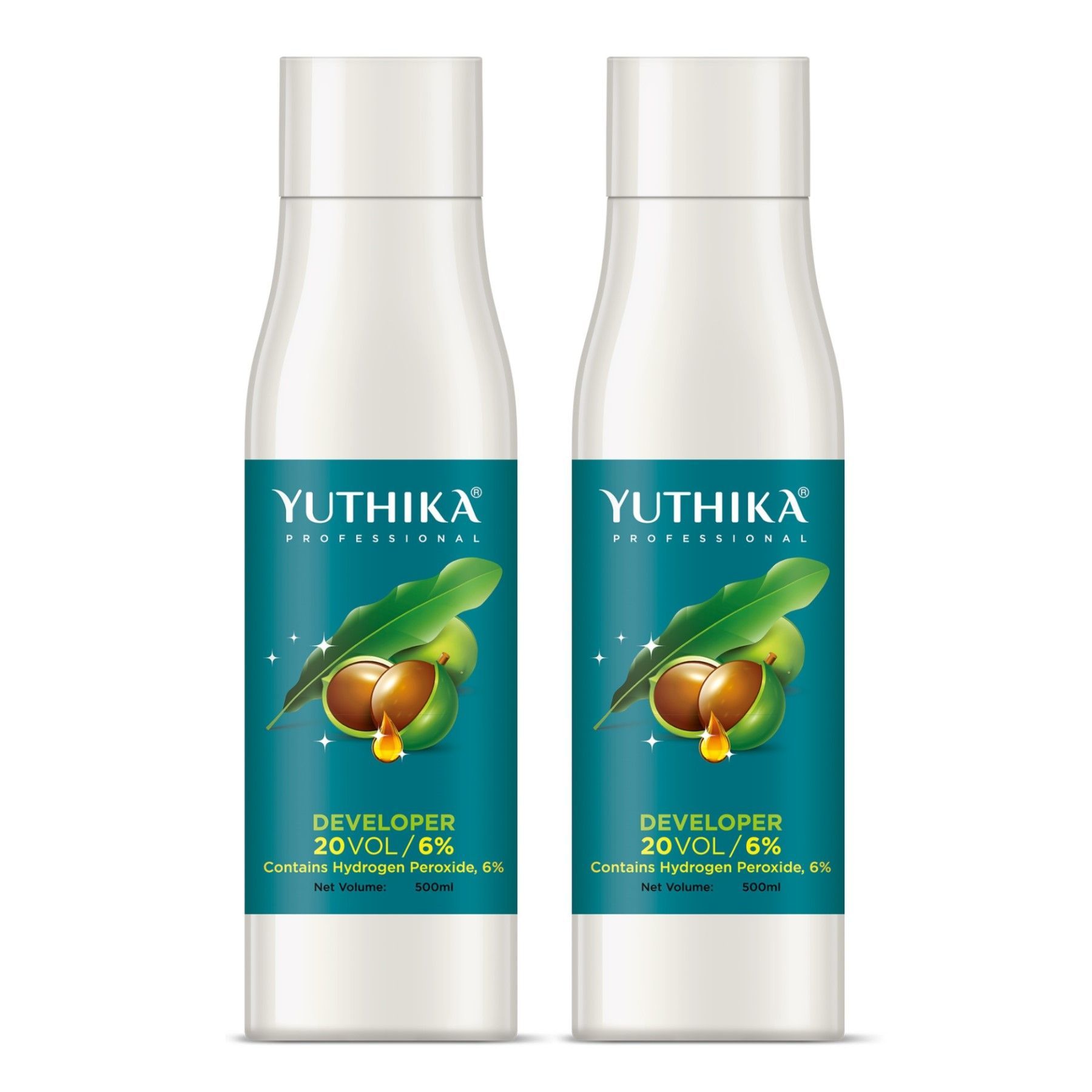 Yuthika Professional Developer for Hair Color 20 Volume (6%) 500ml - Pack of 2