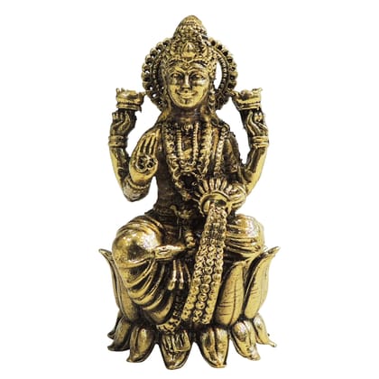 Brass Laxmi Idol – Goddess Lakshmi Brass Home Mandir Statue, Height : 3 Inch (BSMAS1822 L)