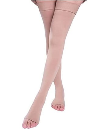 Just Rider Medical Compression Stockings for Varicose Vein ! With Graduated Compression (Beige, Medium)