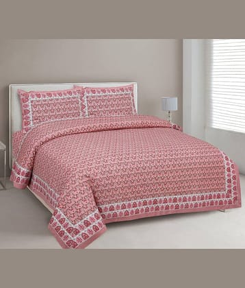 Uniqchoice Cotton King Bedsheet ( Orange )