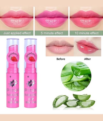Play Run Pink glossy color changing Lip Gloss (Pack of 2)