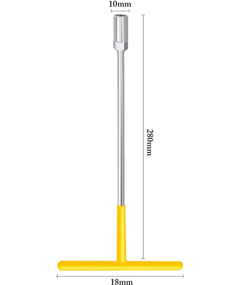 MK Super Stainless Steel T Type Spanners 10mm T Handle Wrench Single Pc