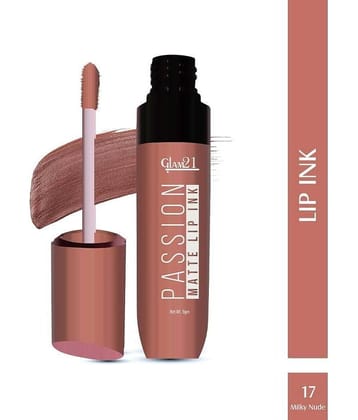 Glam21 Passion Matte Lip Ink Upto 12Hour Color Stay Lightweight & Comfortable 6gm Brick Pink-08