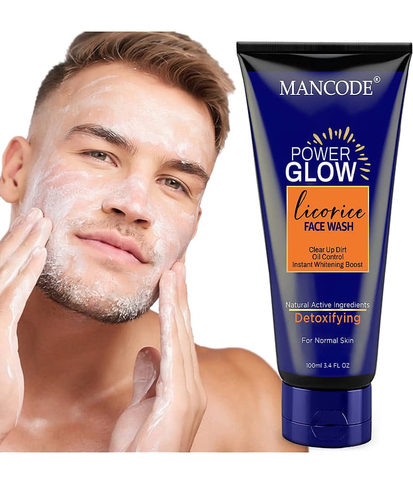 Mancode Power Glow Face Oil Control Face Wash, Suitable For all Skin Type ,100 ML (Pack of 1)