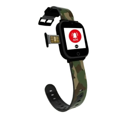 Spiky Cyclops 4G Kids Smart Watch Printed Black