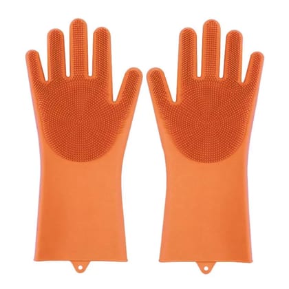 NATURALLY YOURS SILICONE SILICONE GLOVE 340 X 140 X 10 MM ORANGE