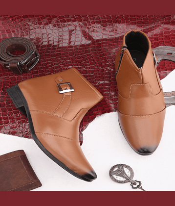STALAG Brown Men's Formal Boots