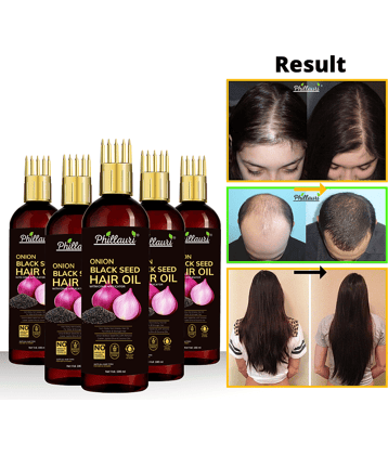 Phillauri Black seed Onion Oil for Hair Regrowth Hair Oil for Men and Women Hair Oil (100 ml) Pack of 2