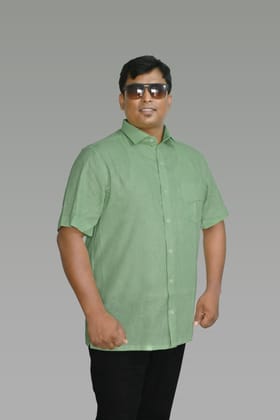 Green Premium Quality Linen Half Sleeve Shirt for Men-39